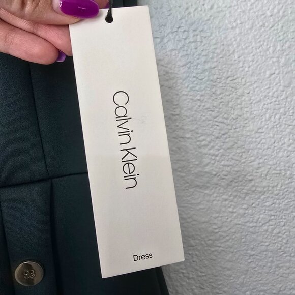 Calvin Klein Green Sleeveless Sheath Dress - Size 6 - NWT - Picture 5 of 13